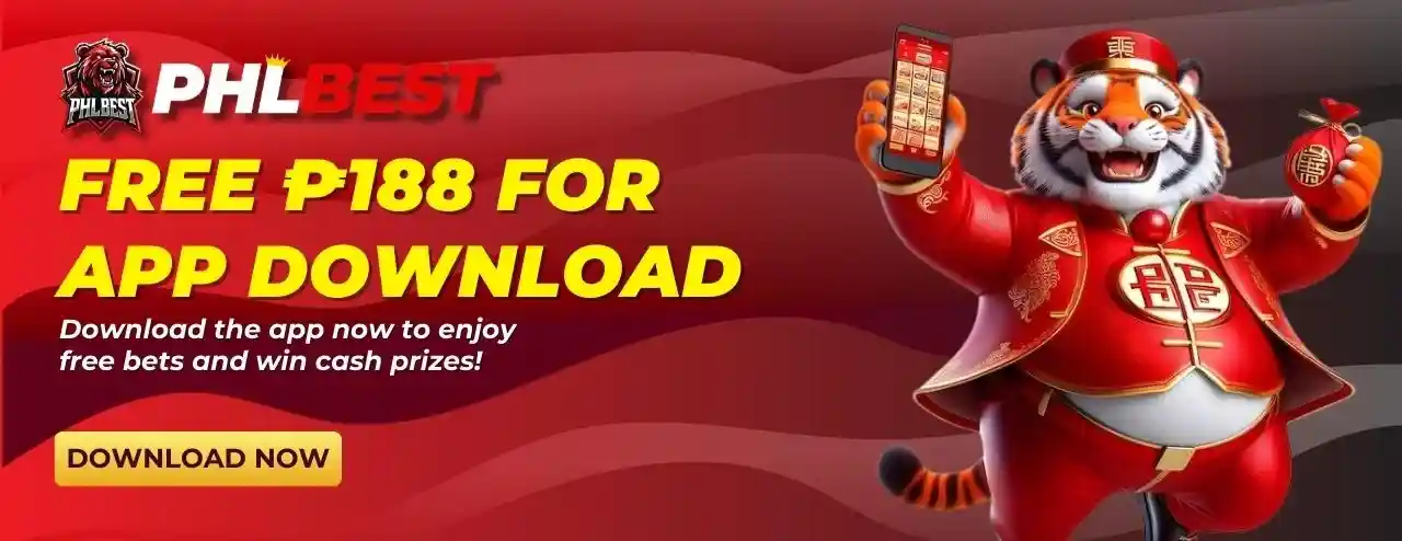Screenshot of the PHLBEST app download page showing login, register, and popular online casino games